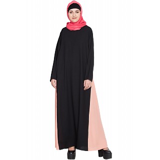 A-line abaya with Contrast side panels
